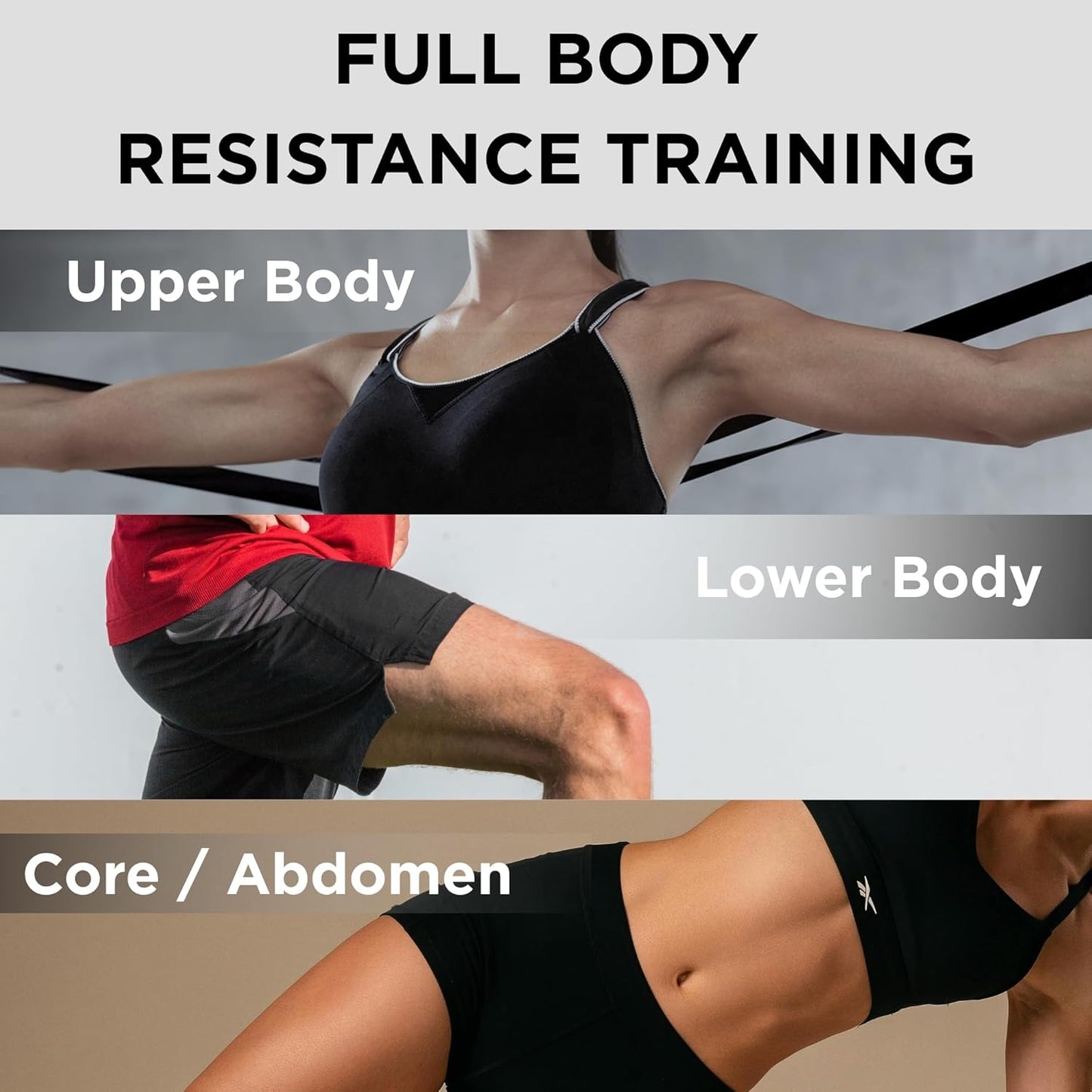 THERABAND Resistance Bands Set, Beginner Kit, Latex Elastic Bands for Exercise