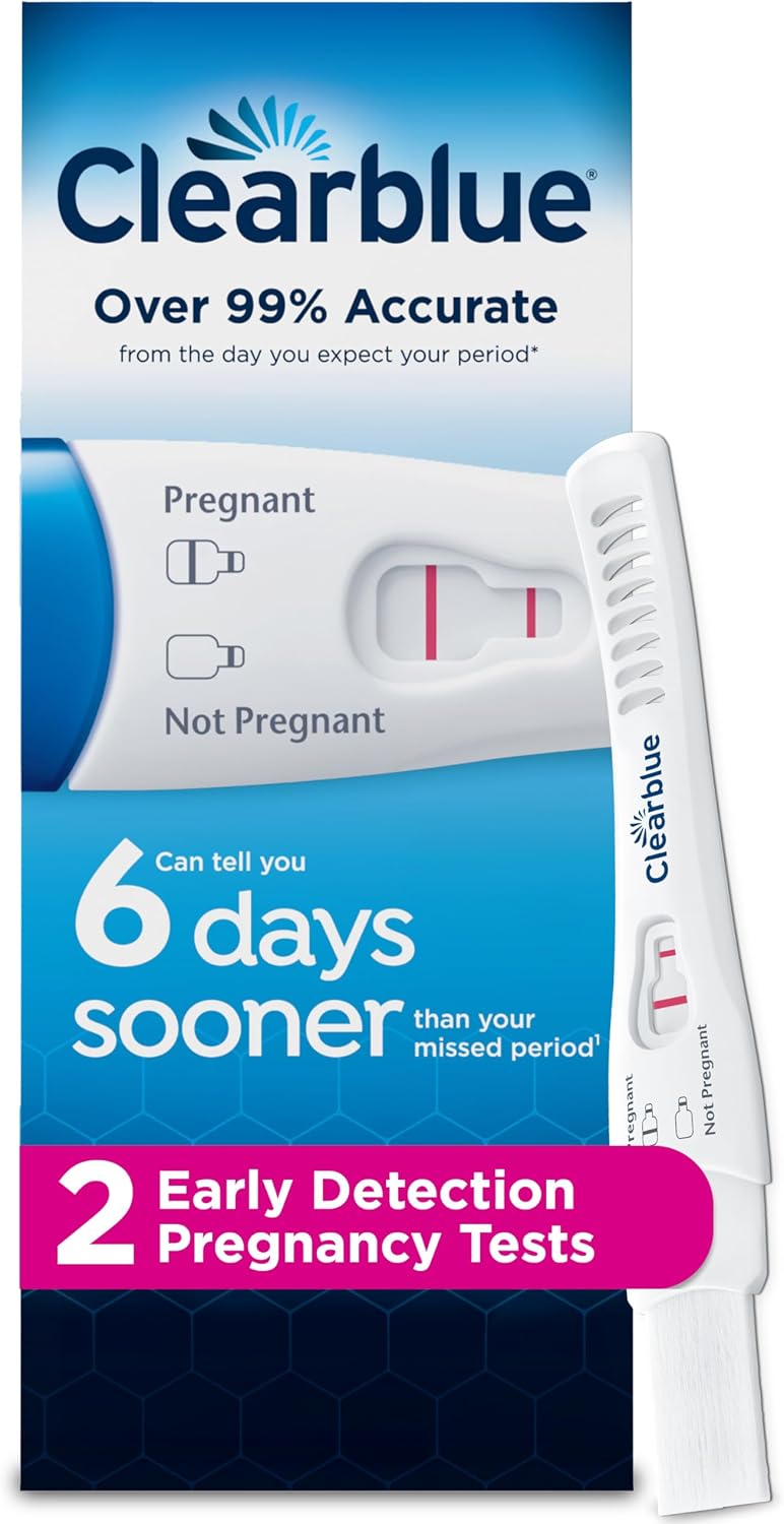 Clearblue Early Detection Pregnancy Test, 5 Count, 99% Accurate, 6 Days Sooner