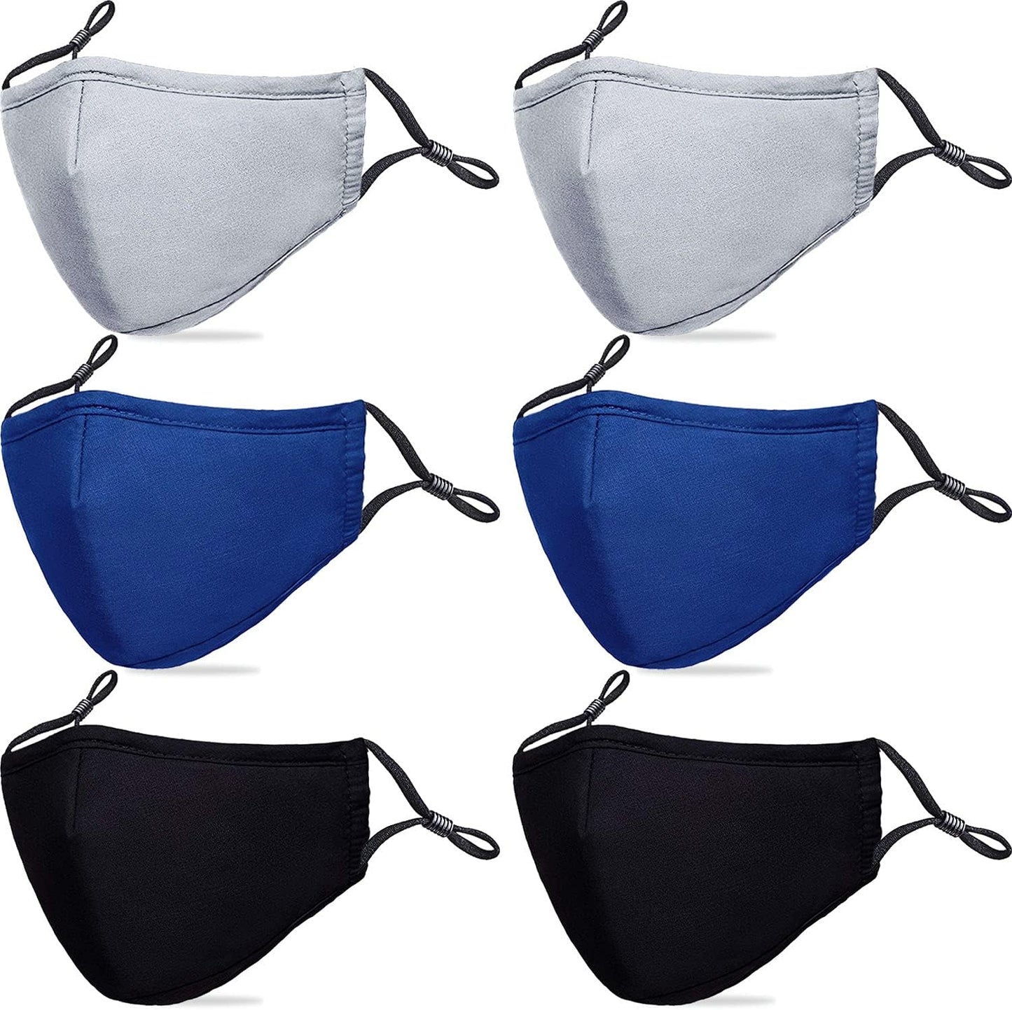 PAGE ONE Reusable Cloth Face Masks Washable Adjustable Breathable Cotton Face Mask