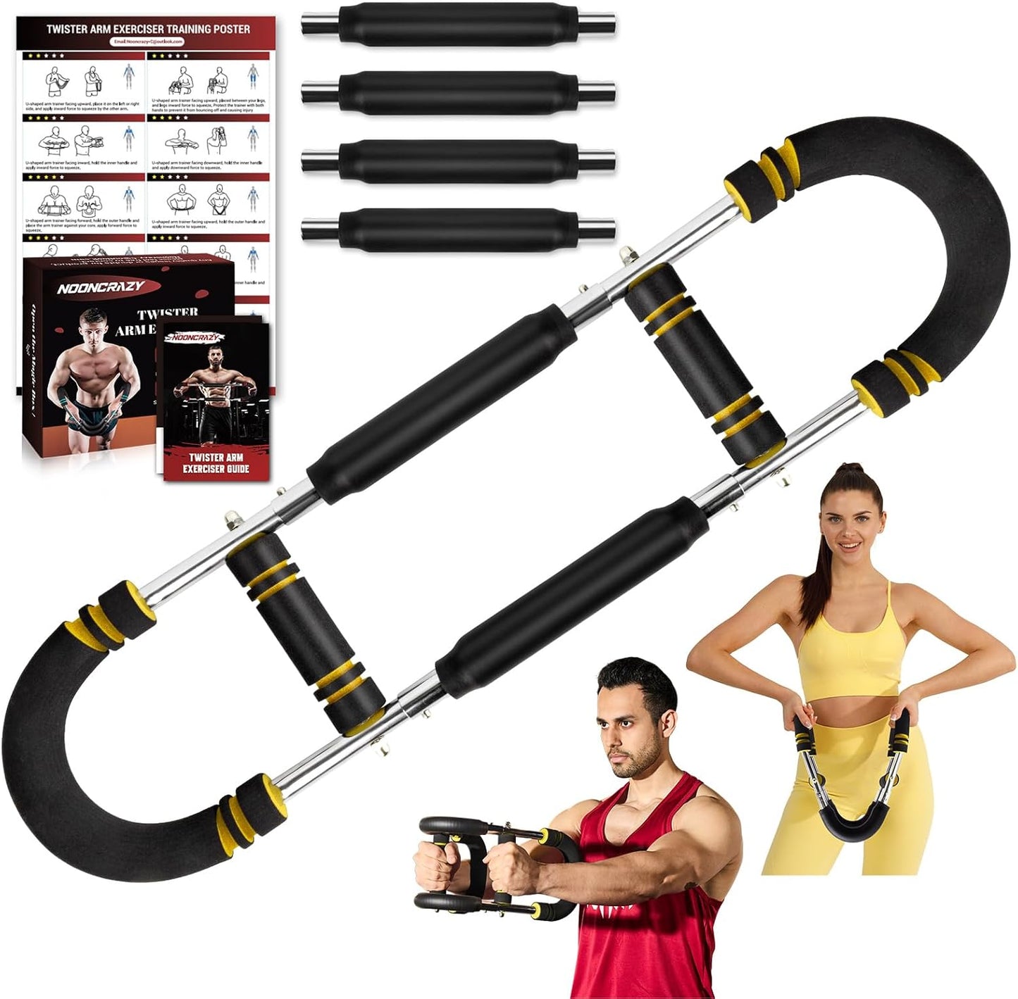 Adjustable Twister Arm Trainer, 30-120 lbs Resistance for Upper Body Workout