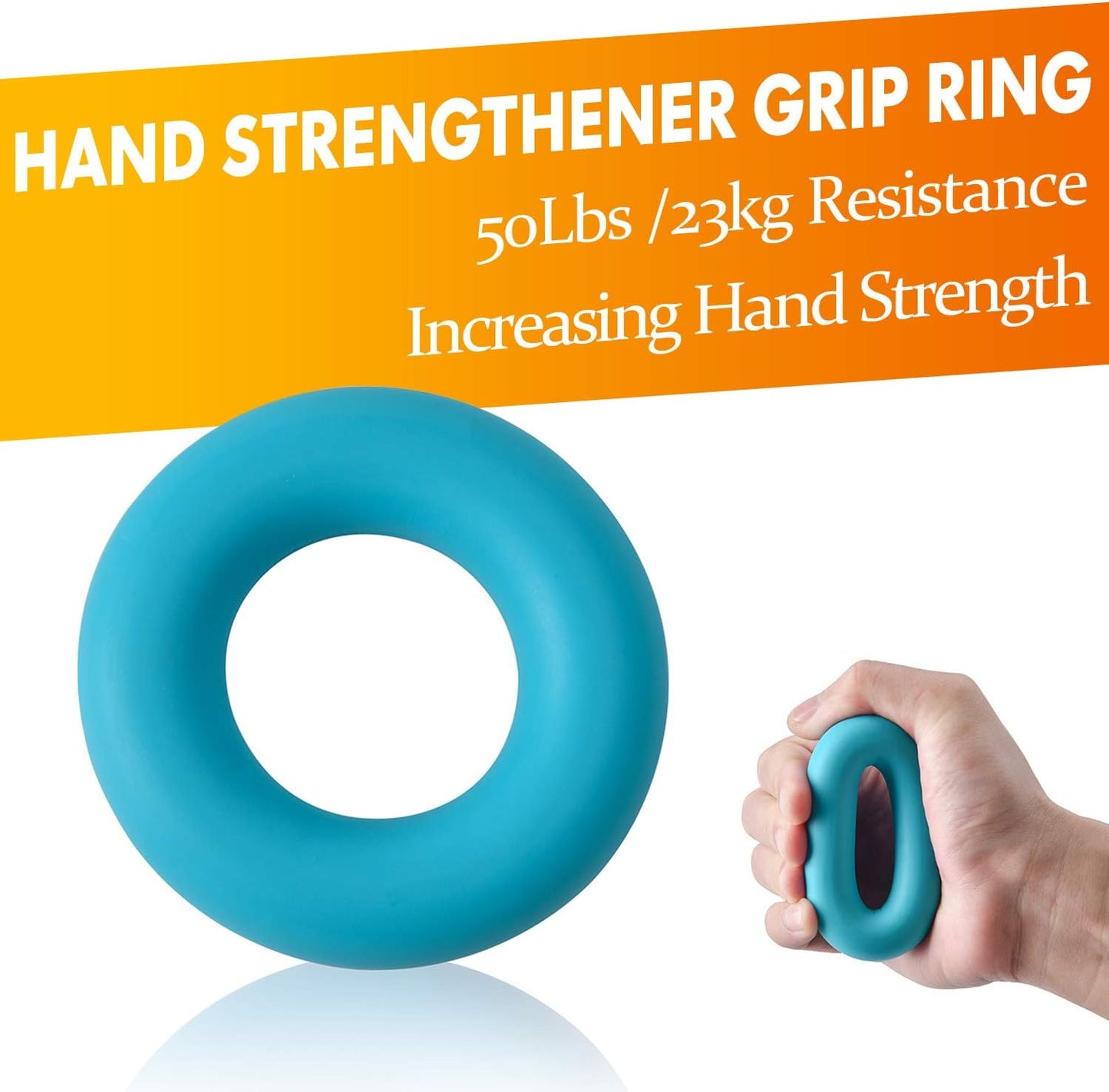 Grip Strength Trainer 7 Pack Adjustable Resistance Extensor Bands Finger Exerciser Hand Gripper