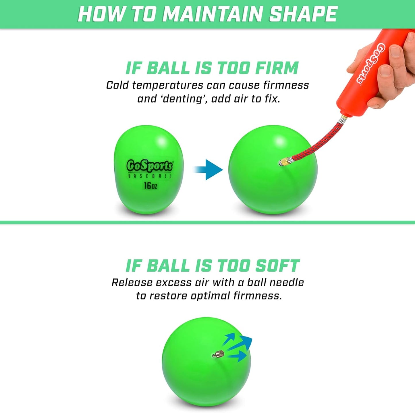 GoSports Weighted Training Balls - Choose Baseball or Softball - Hitting & Pitching Training for All Skill Levels - Improve Power and Mechanics