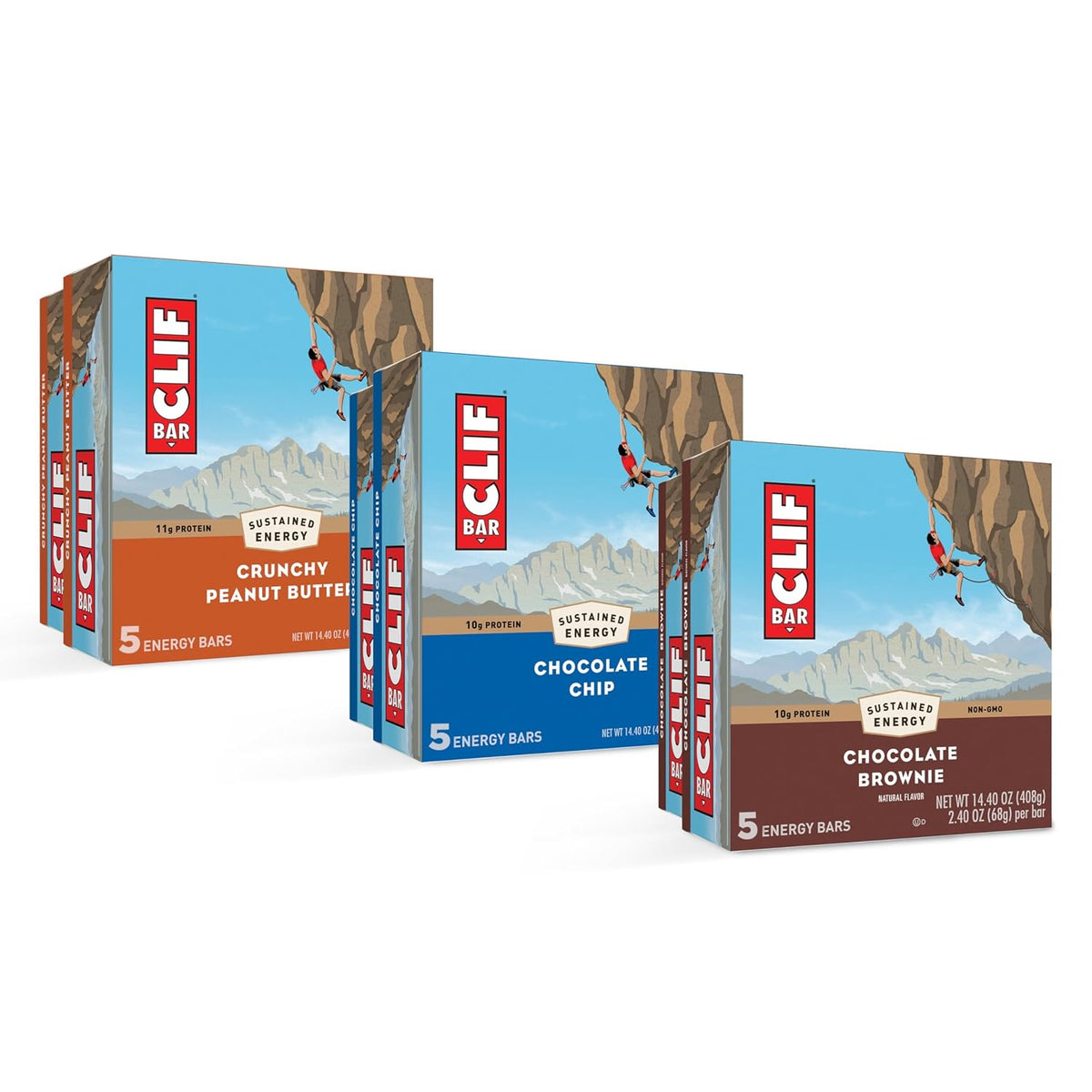 CLIF BAR Energy Protein Bars Variety Pack 3 Flavors Made with Organic Oats