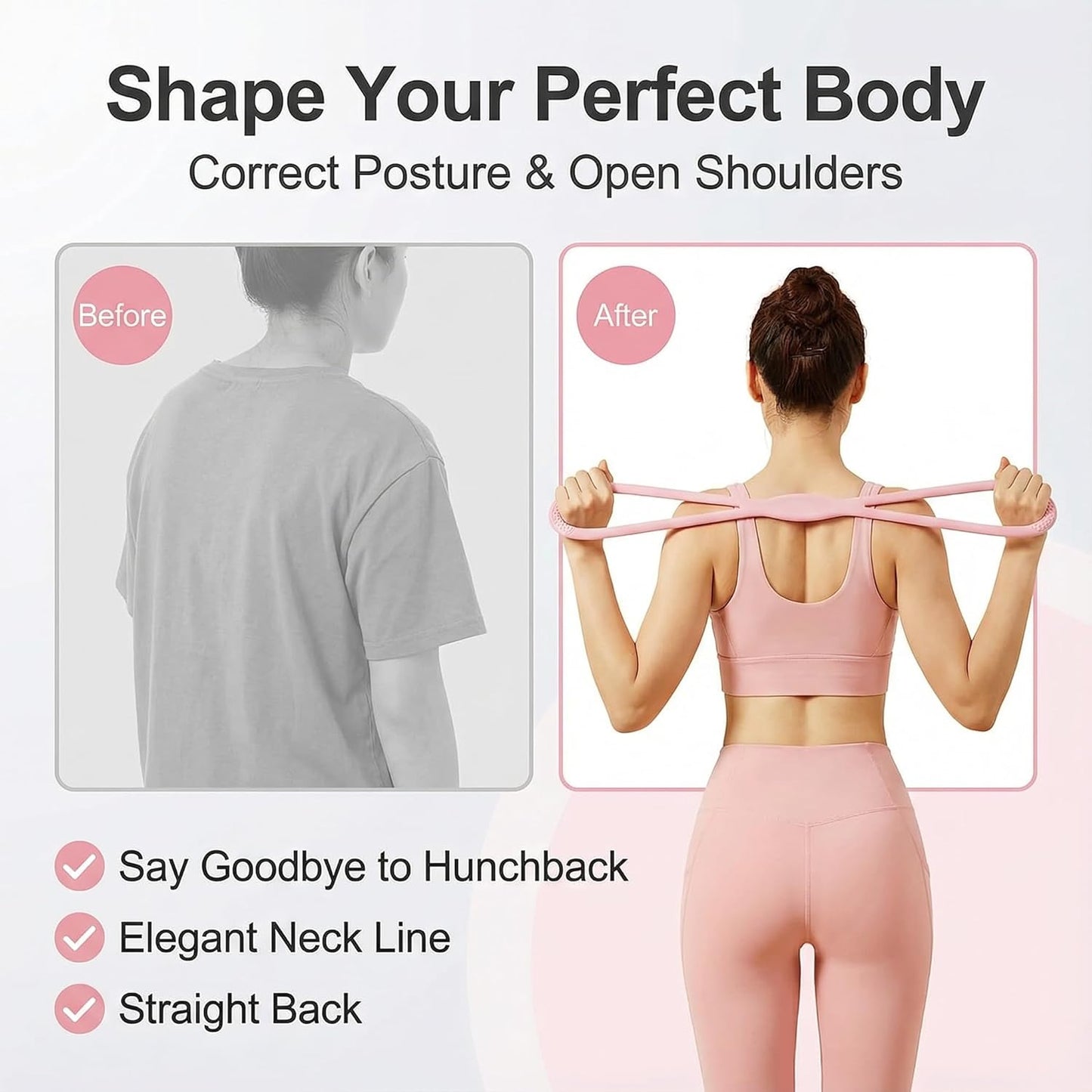 Figure 8 Resistance Bands for Women and Men, 8 Shaped Rubber Band for Fitness