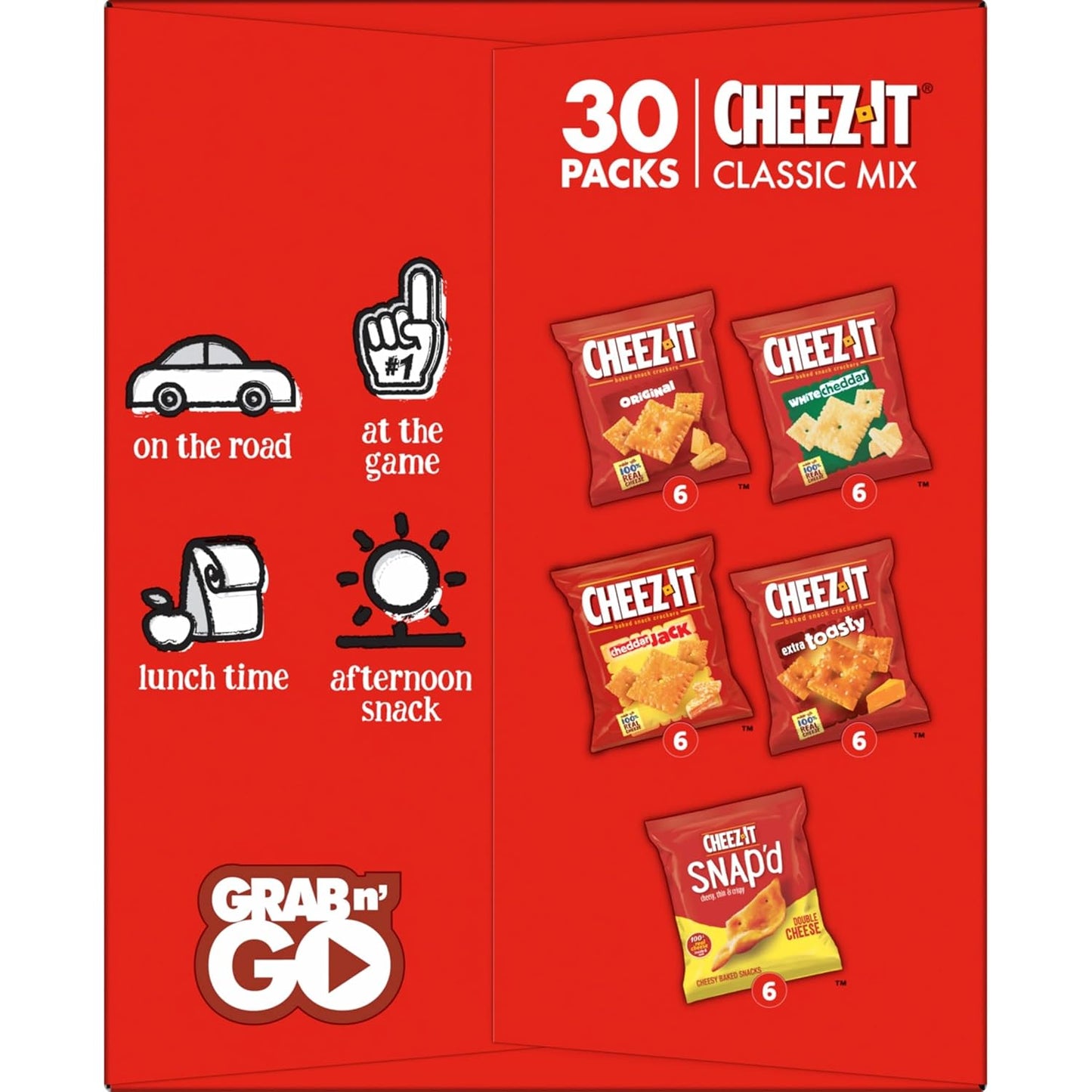 Cheez-It Cheese Crackers Variety Pack 30 Packs 28.74oz Box