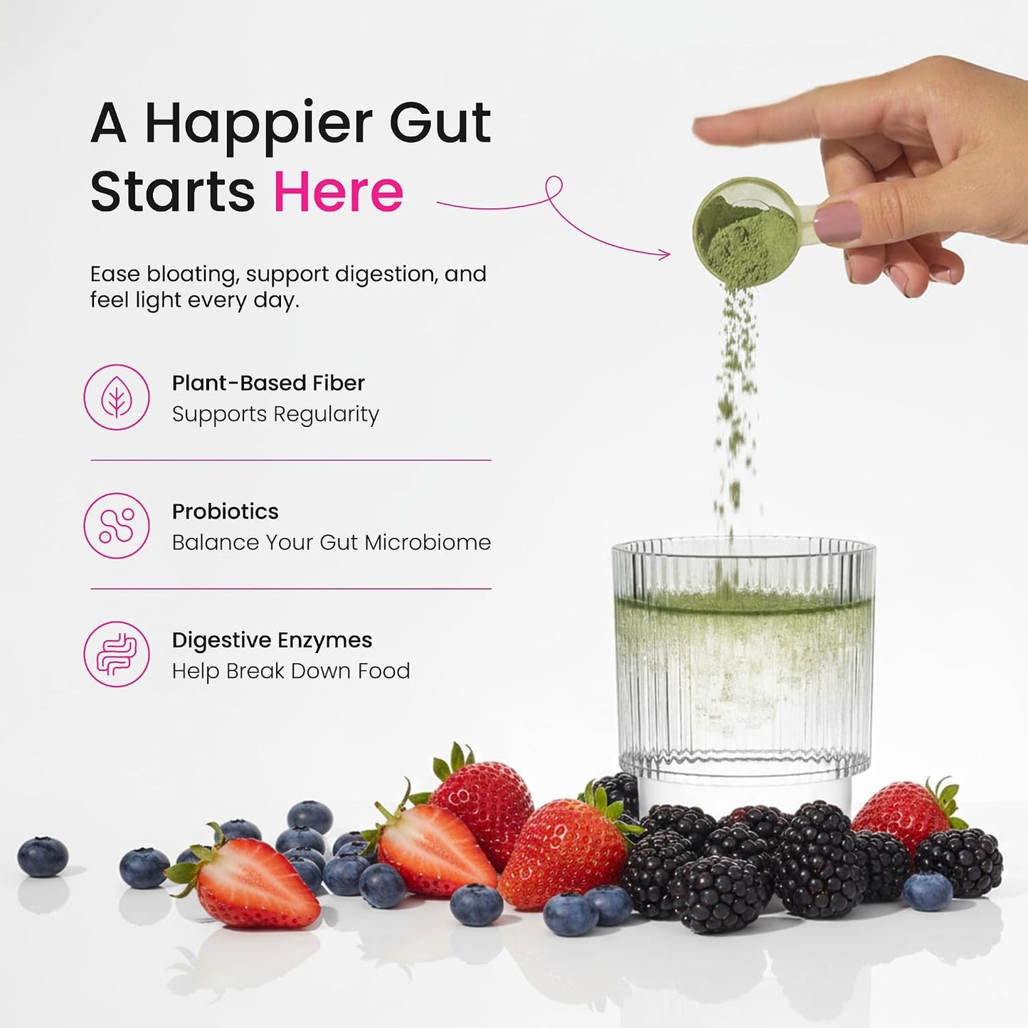 SuperGreens Powder, Organic Superfoods for Energy and Digestion