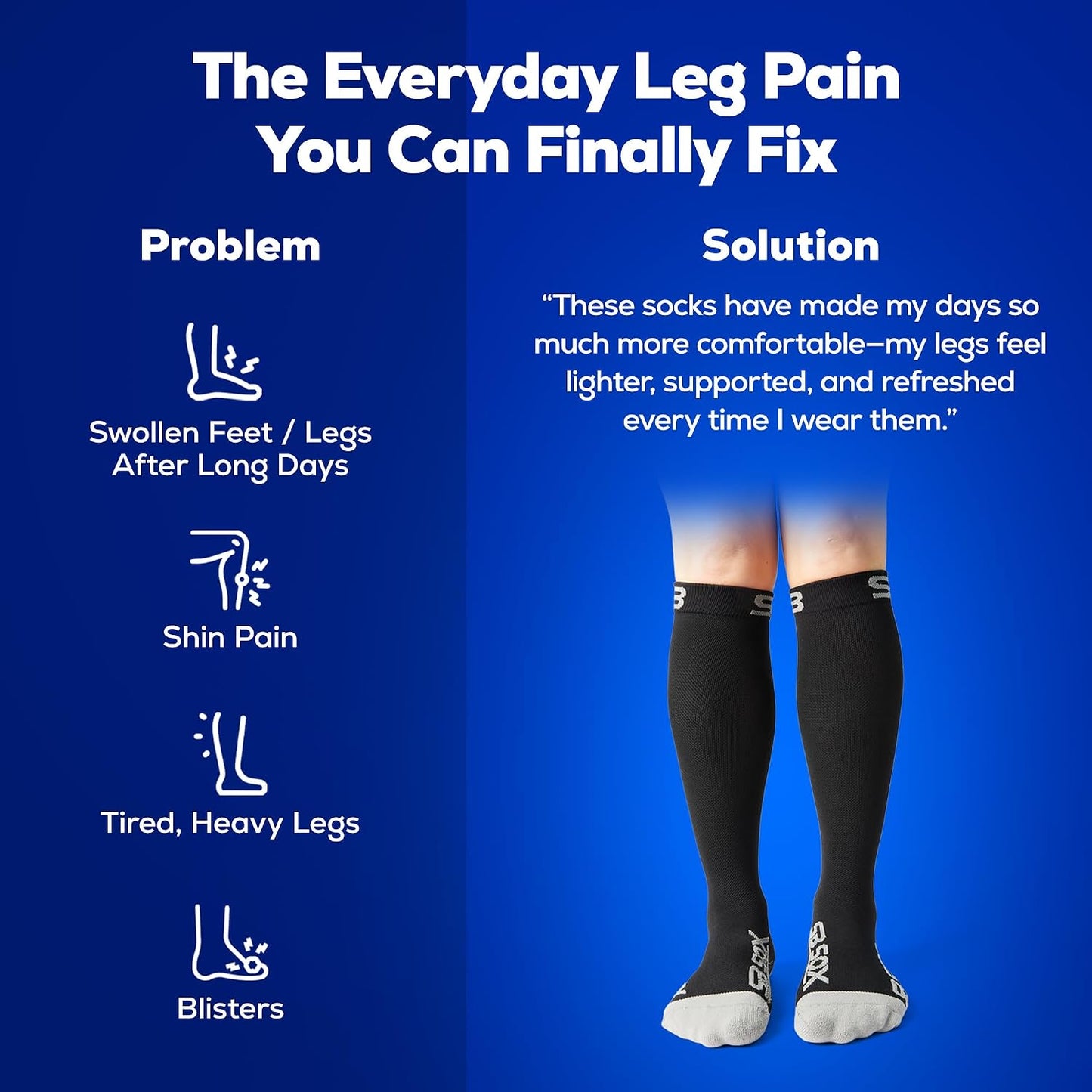 SB SOX Compression Socks for Men & Women 20-30mmHg