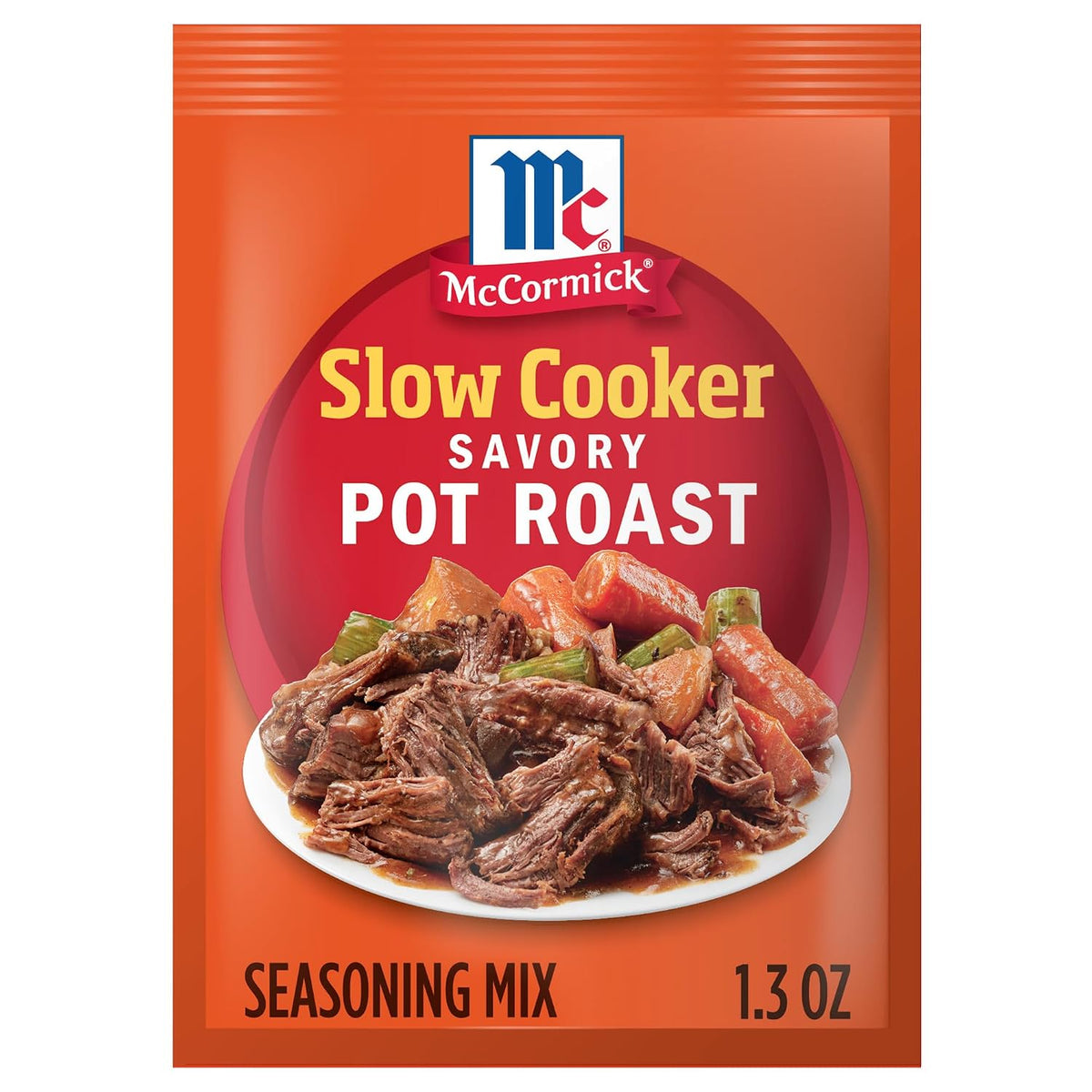 McCormick, 1.3 Oz Slow Cooker Savory Pot Roast Seasoning Mix Pack of 1 Old Fashioned Flavor