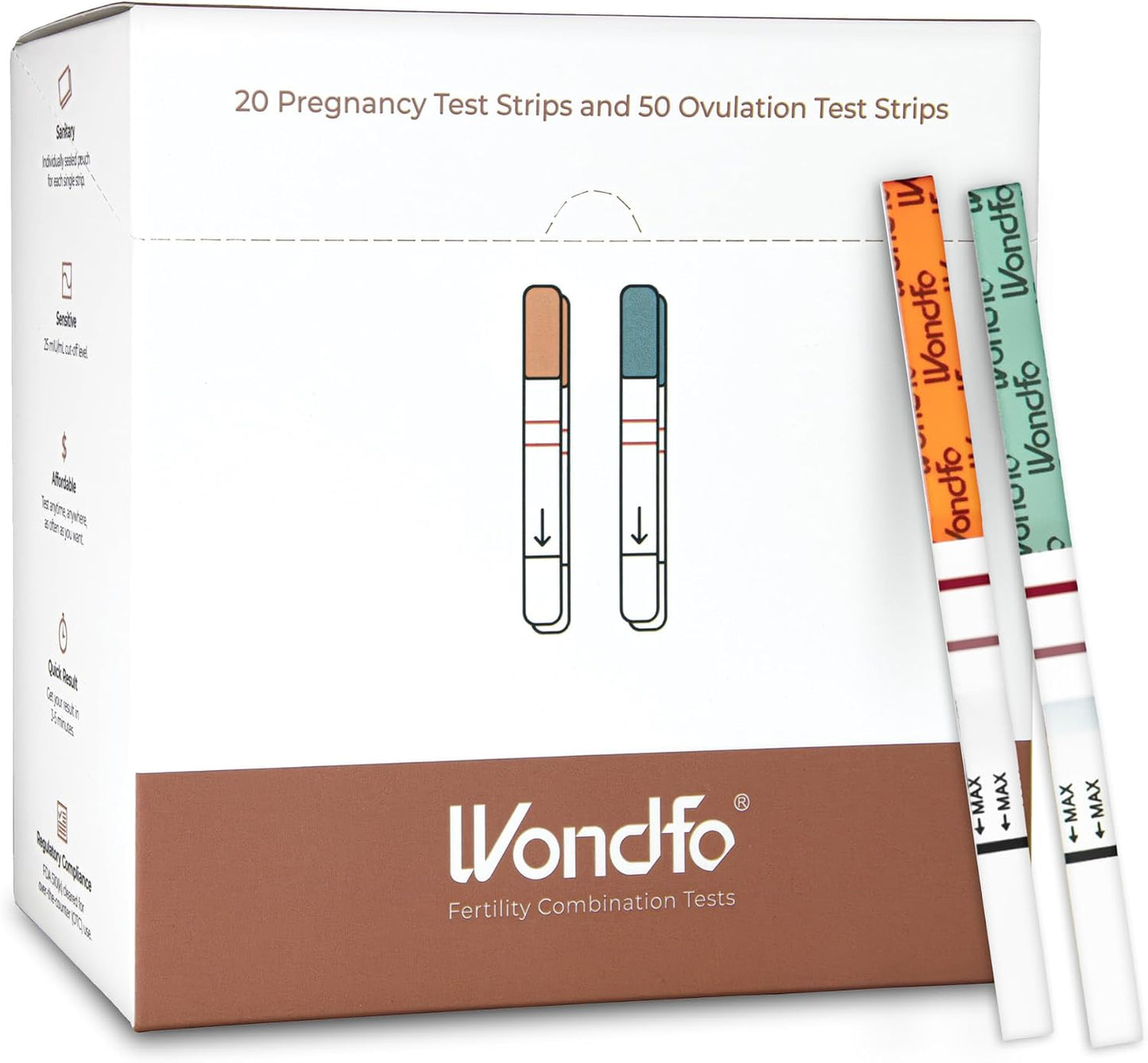 Wondfo 50 Ovulation and 20 Pregnancy Test Strips Kit
