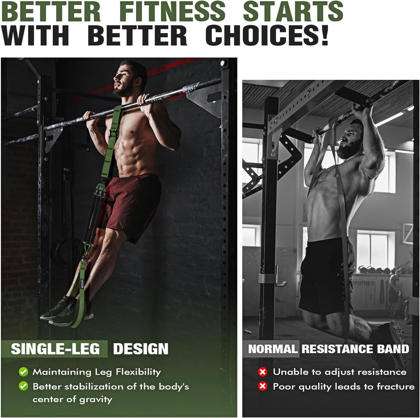 KUTIZE Pull Up Assistance Bands - Enhanced Strength Training, Muscle Building