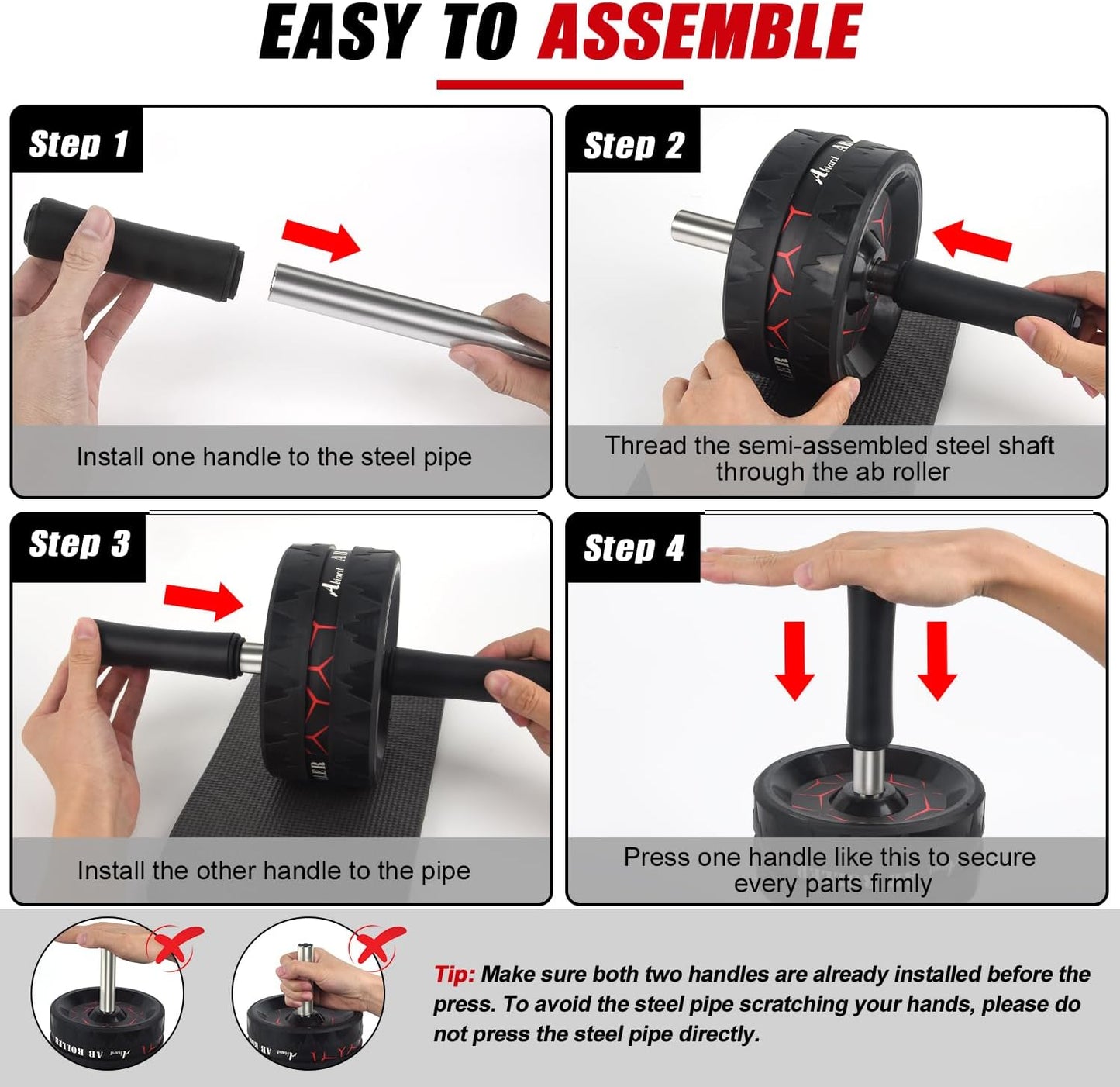 Abiarst Ultra-Wide Ab Roller Wheel for Abs & Core Strength Training