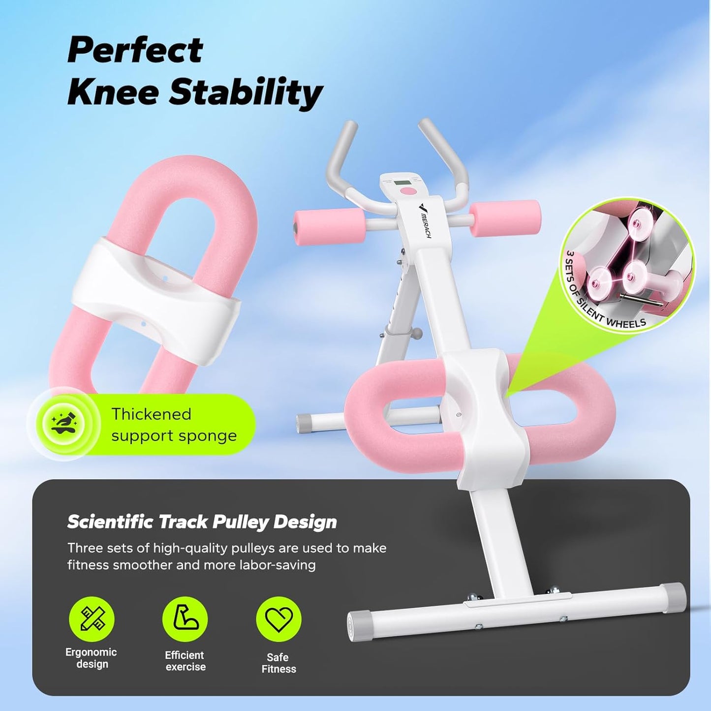MERACH Adjustable Ab Trainer Machine for Abs Workout at Home Gym