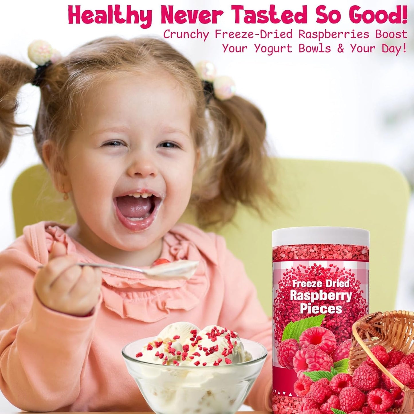 Premium Freeze Dried Raspberries Pieces for Baking and Snacking