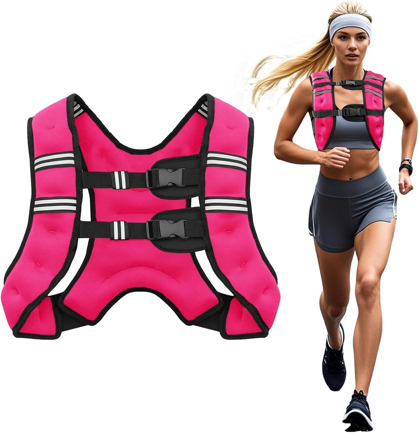 Poudee Adjustable Weighted Vest for Strength Training, Running, Workout