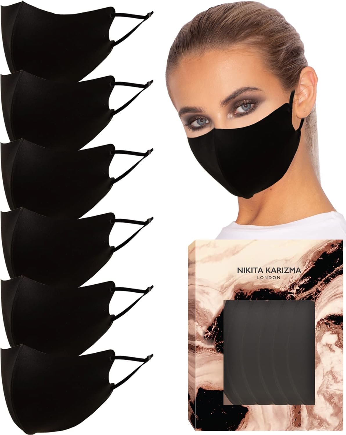 KARIZMA Face Wardrobe Cloth Face Mask, 6 Soft Masks, Washable Fabric, Adjustable Ear Loops, Earth Shades Pack