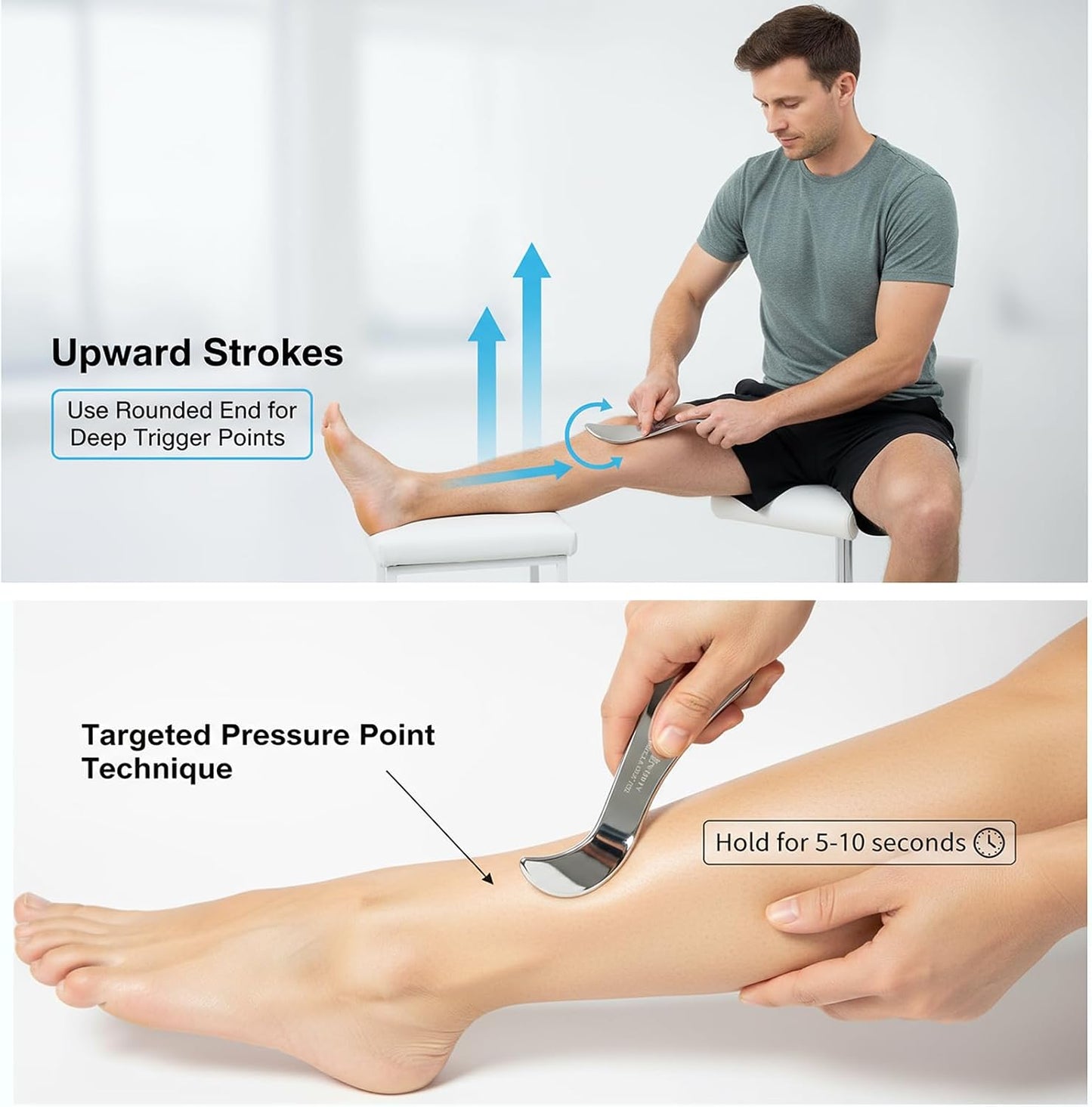 BYYDDIY Stainless Steel Gua Sha Muscle Scraper Tool for Physical Therapy