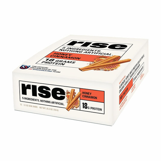 Rise Whey Protein Bars - Honey Cinnamon, 18g Protein, Gluten-Free, Soy-Free