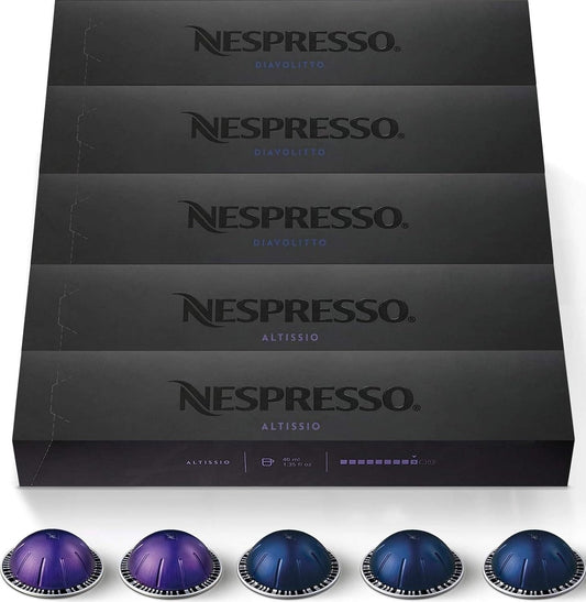 Nespresso Capsules Vertuo Variety Pack 50-Count Espresso Pods