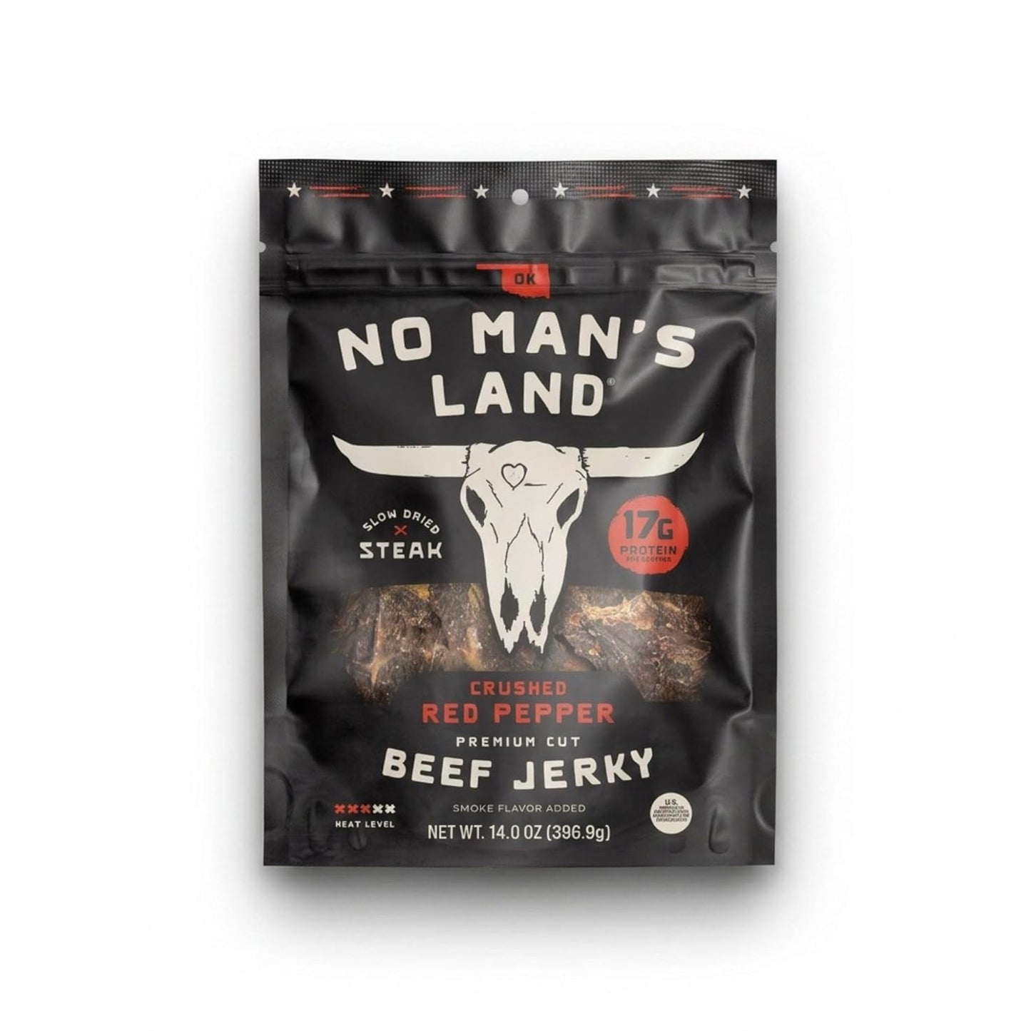 No Man's Land Hand-Cut Steak Beef Jerky Made in Oklahoma