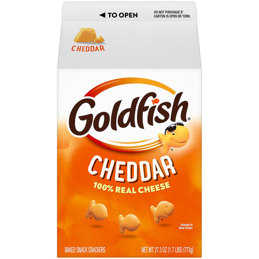 Goldfish Cheddar Cheese Crackers 27.3 Oz Carton