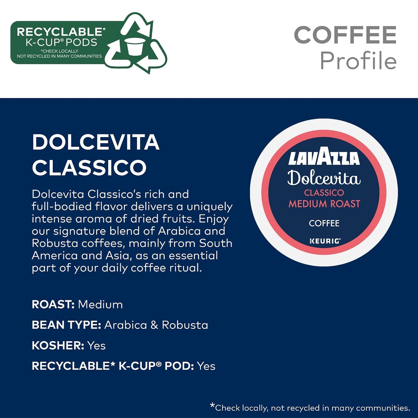 Lavazza Coffee Variety Pack, 64 Count, Keurig Single-Serve K-Cup Pods