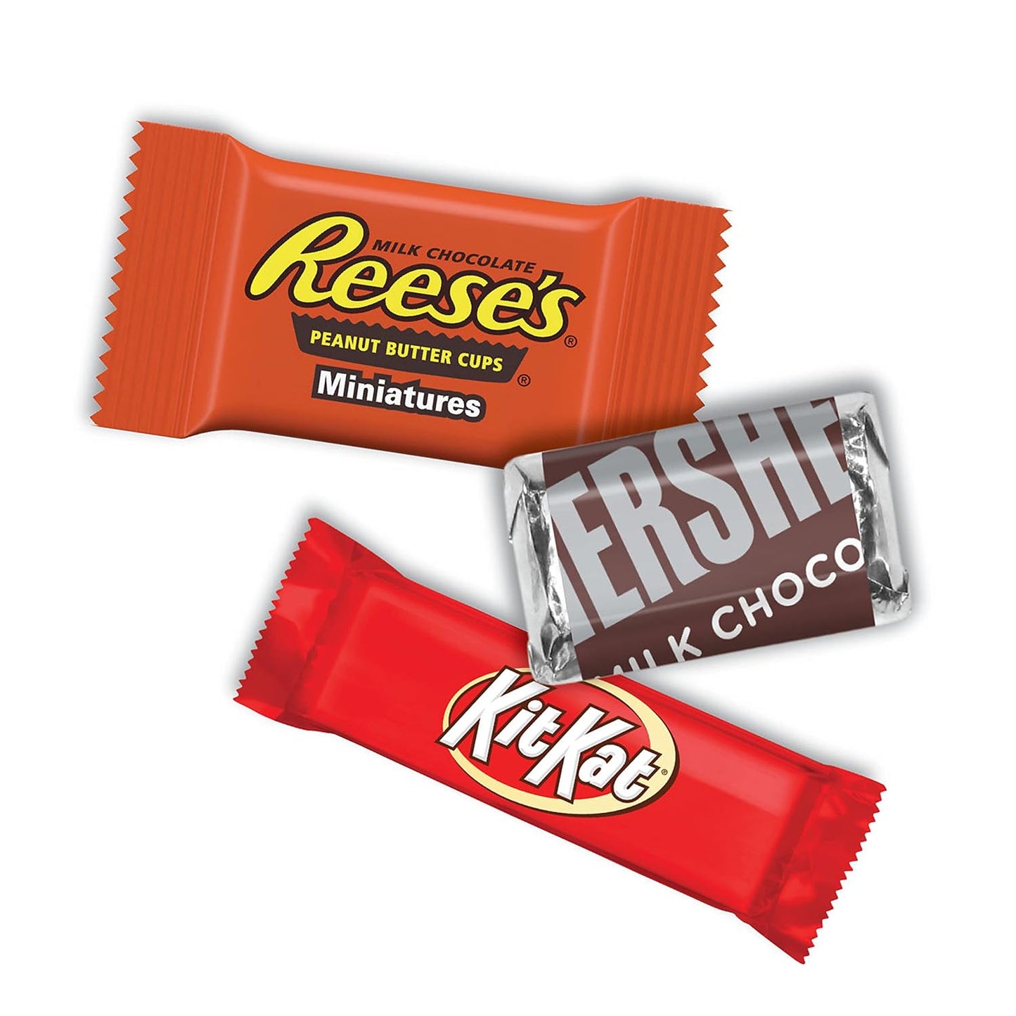 HERSHEY'S, KIT KAT and REESE'S Assorted Milk Chocolate Candy Bulk Bag, 80.32 oz (265 Pieces)