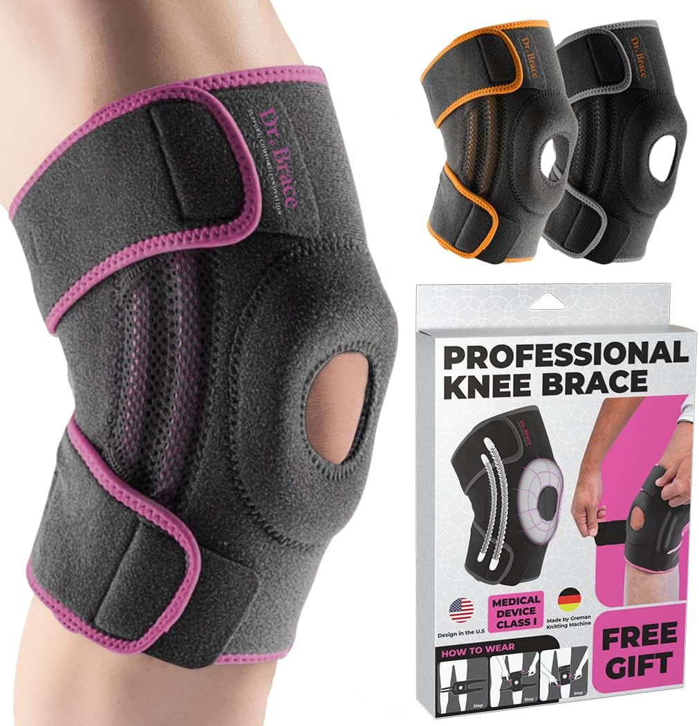 DR. BRACE ELITE Knee Brace with Side Stabilizers for Maximum Support