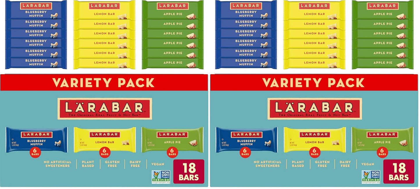 Larabar Fruit and Nut Bars Variety Pack, 28.8 oz, 18 Ct