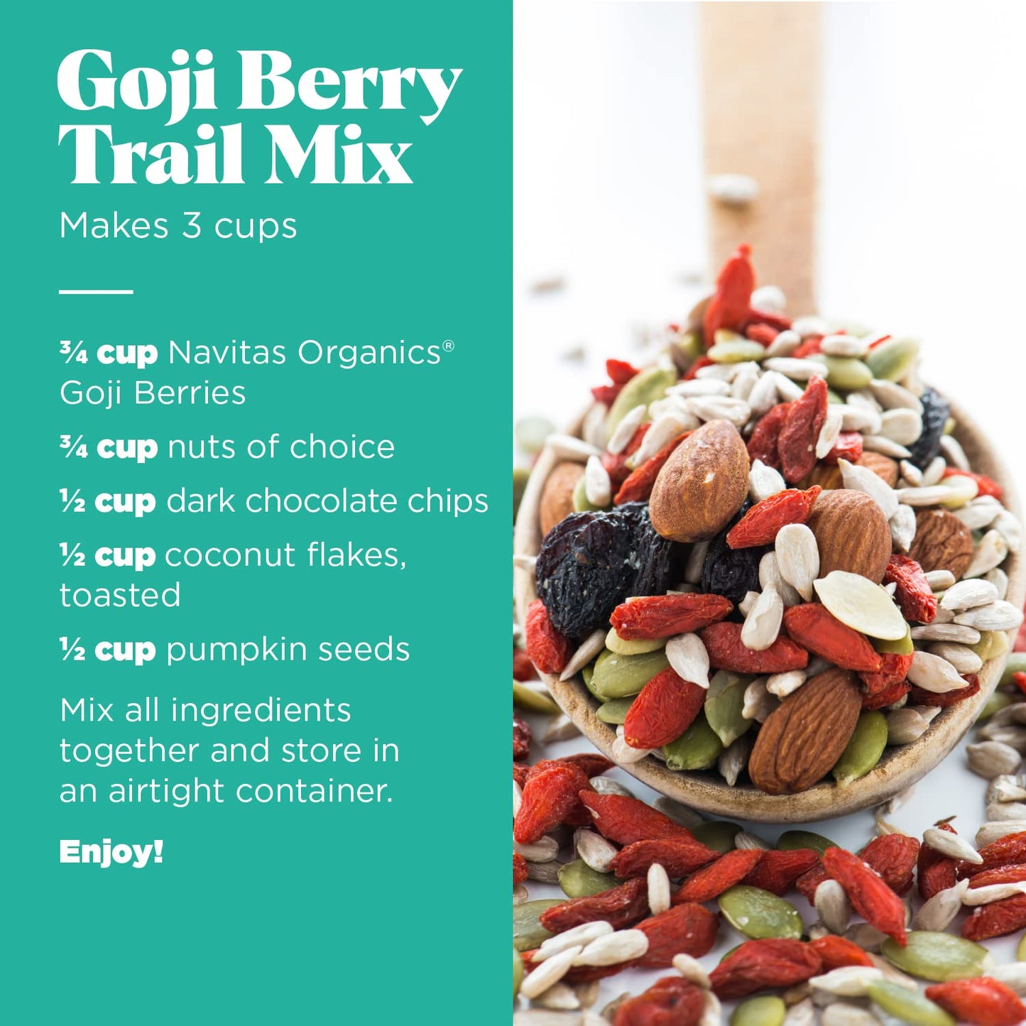 Navitas Organics Goji Berries, 8oz Bag, 8 Servings, USDA Organic, Non GMO, Gluten Free, Vegan