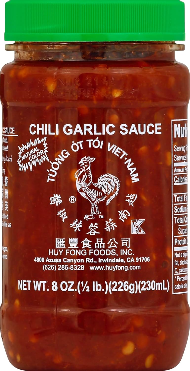 Huy Fong 8 oz Vietnamese Chili Garlic Sauce, Ready-to-Use Condiment or Cooking Sauce