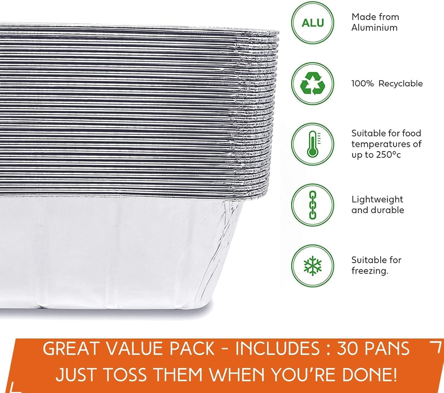 Findful 30-Pack Drip Pans Liners Compatible for Blackstone Griddle Accessories, Aluminum Foil Pan Disposable for 17" 22" 28" 36" Blackstone Griddle Drip Tray Holder Grill Rear Grease Catcher Cup