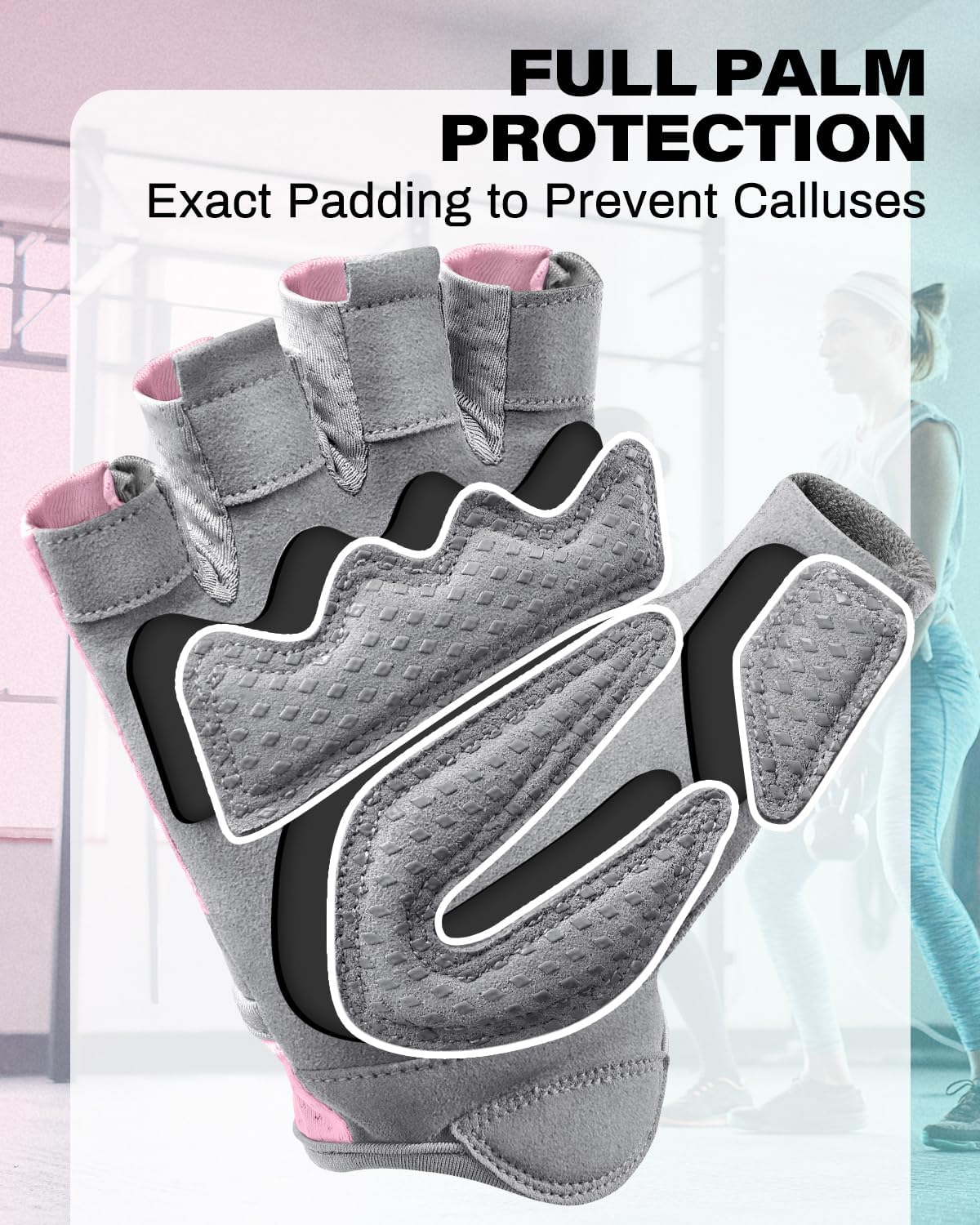 VINSGUIR Workout Gloves for Women & Men, Breathable, Grip Pads