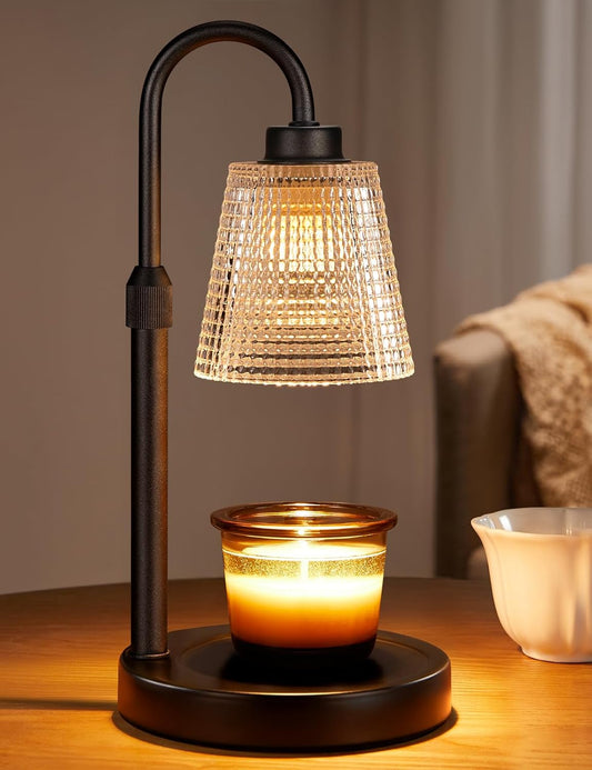 Innqoo Candle Warmer Lamp with Timer Home Decor Birthday Gifts for Women | Dimmable Candle Warmer for Jar Candles, Height Adjustable Wax Melts Warmer, House Warming Gifts New