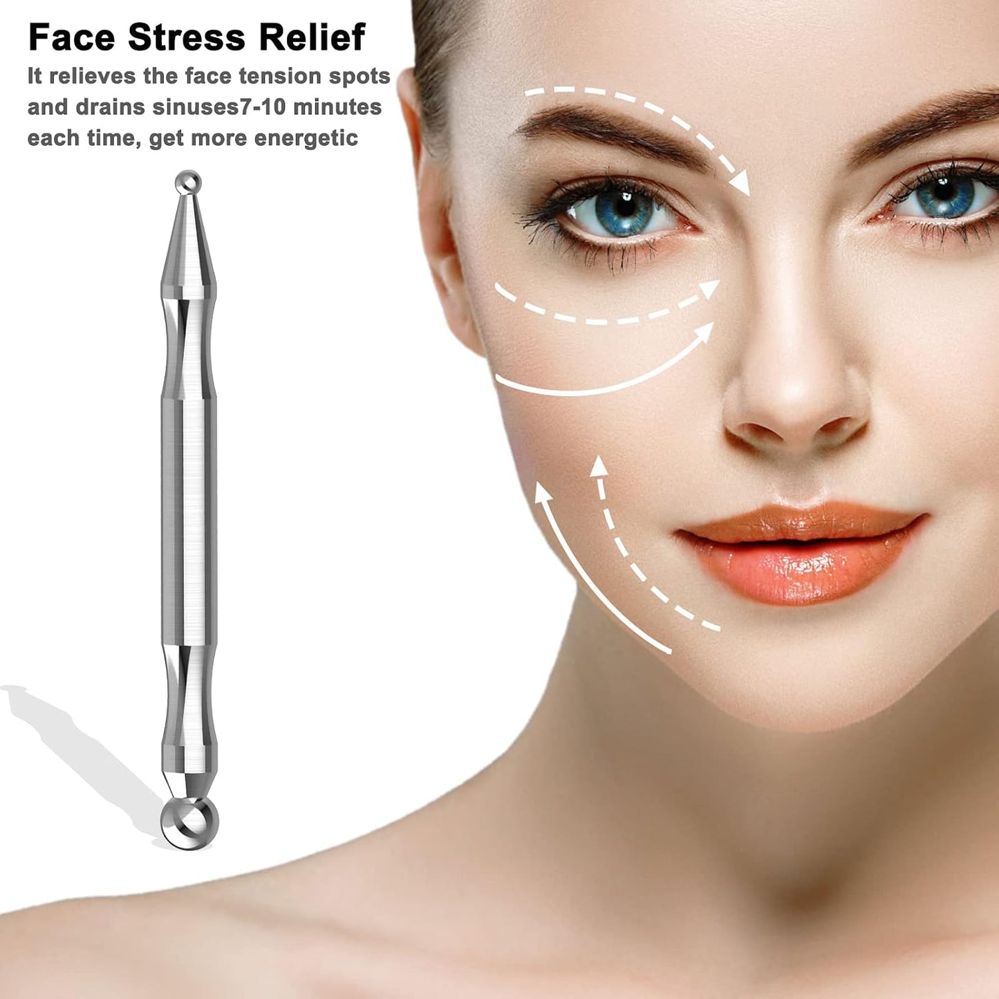 Stainless Steel Acupuncture Pen, Facial Reflexology and Deep Tissue Massage Tool