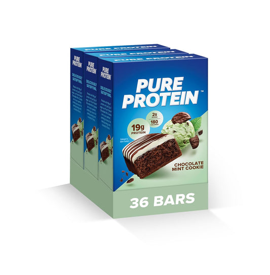 20g Protein Chocolate Mint Cookie Protein Bars, 36 count, Gluten Free