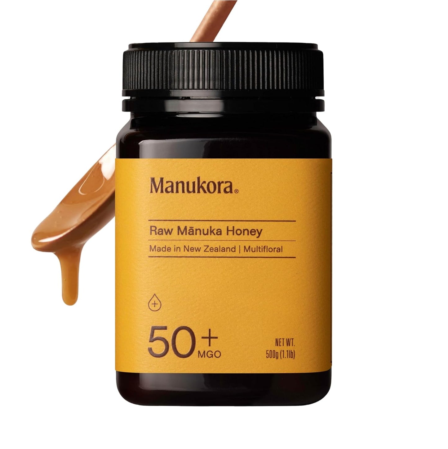 Manukora Raw Manuka Honey MGO 50+ 250g, New Zealand, Superfood, Non-GMO, 3rd-Party Tested, 2000+ Compounds