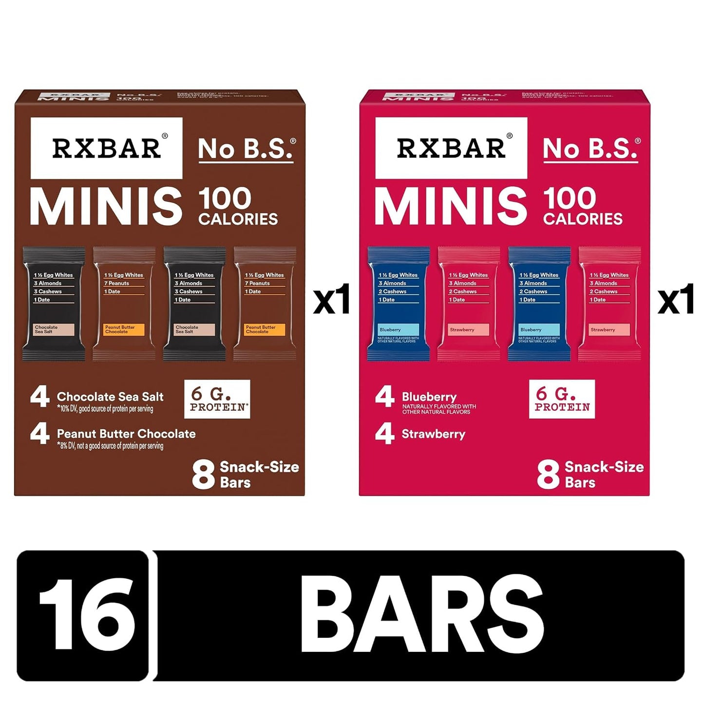 RXBAR Minis Protein Bars Variety Pack 16 Count