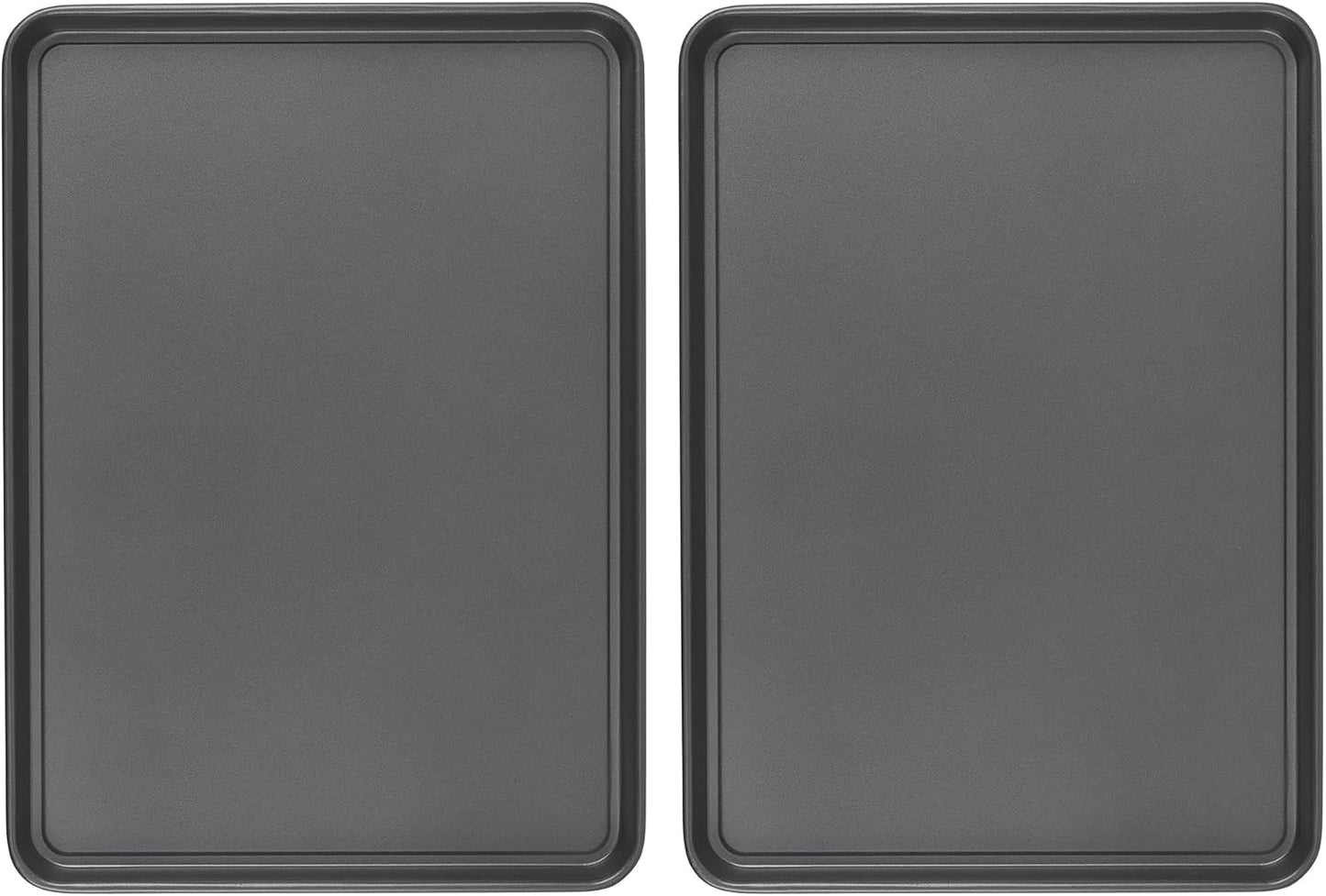 GoodCook Everyday Baking Sheet Set Nonstick Carbon Steel Standard-Sized Cookie Sheets for Even Baking, Bakeware Set Includes 3 Pans with Scratch-Resistant Finish, 13x9-Inch, Gray