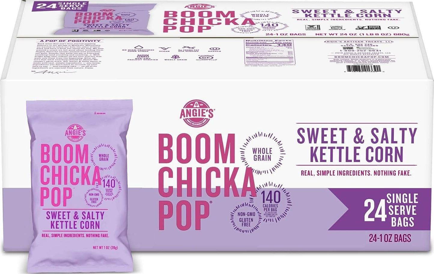 Bulk supply of Angie's BOOMCHICKAPOP Sweet & Salty Kettle Corn Popcorn