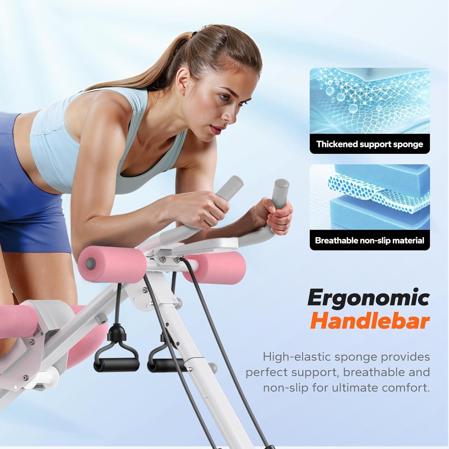 MERACH Adjustable Ab Trainer Machine for Abs Workout at Home Gym