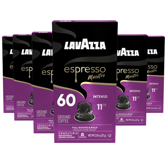 Lavazza Espresso Maestro Intenso Aluminum Capsules for Nespresso Original Machines