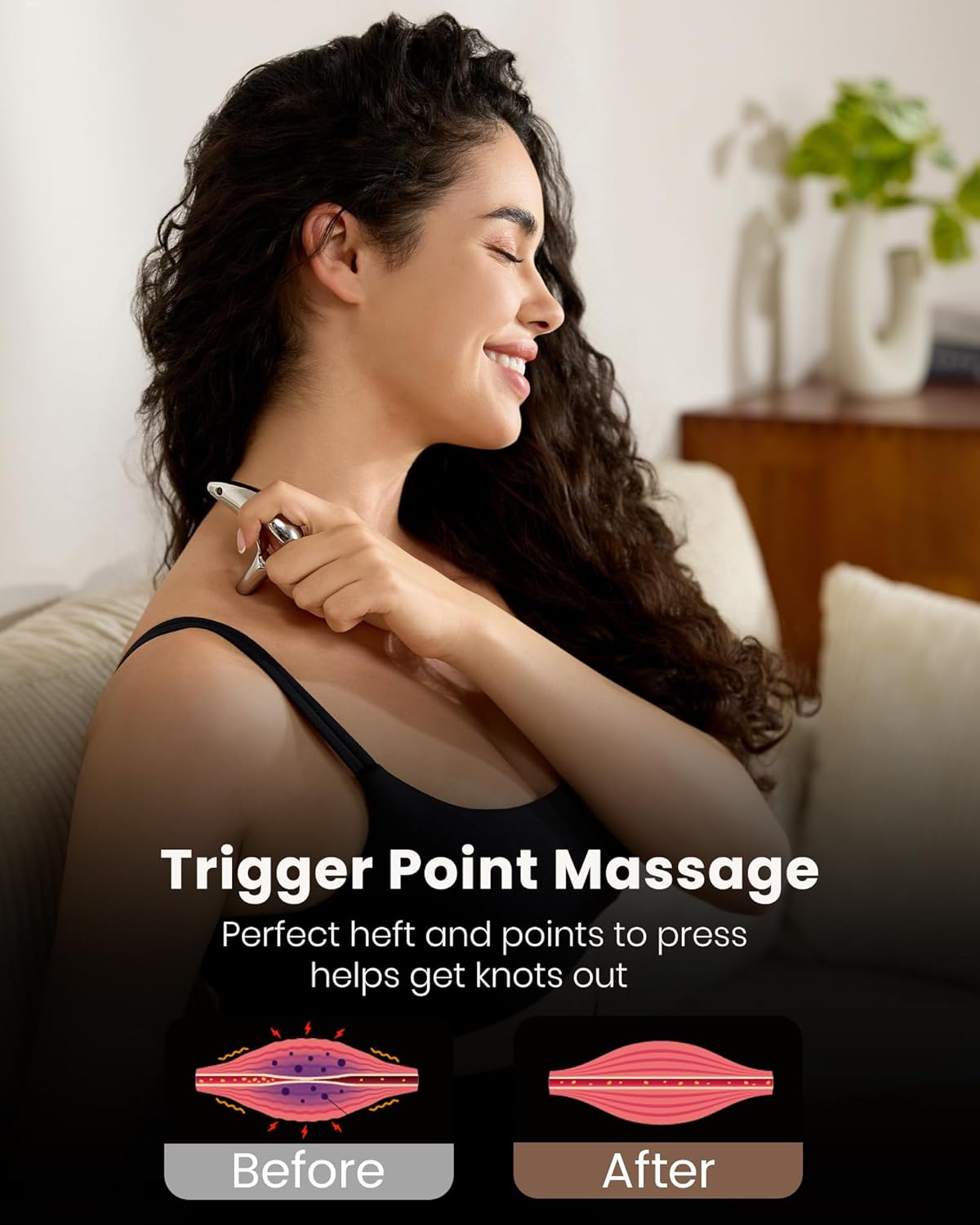 lifechill Trigger Point Massage Tool for Deep Tissue Massage and Gua Sha