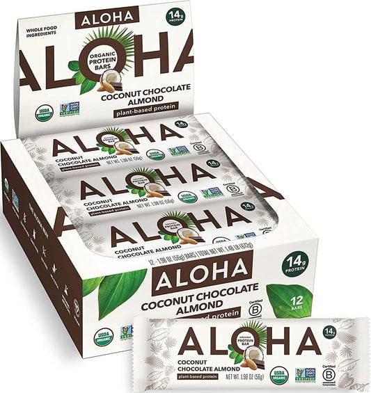 Organic Coconut Almond Plant Based Protein Bars Pack of 12
