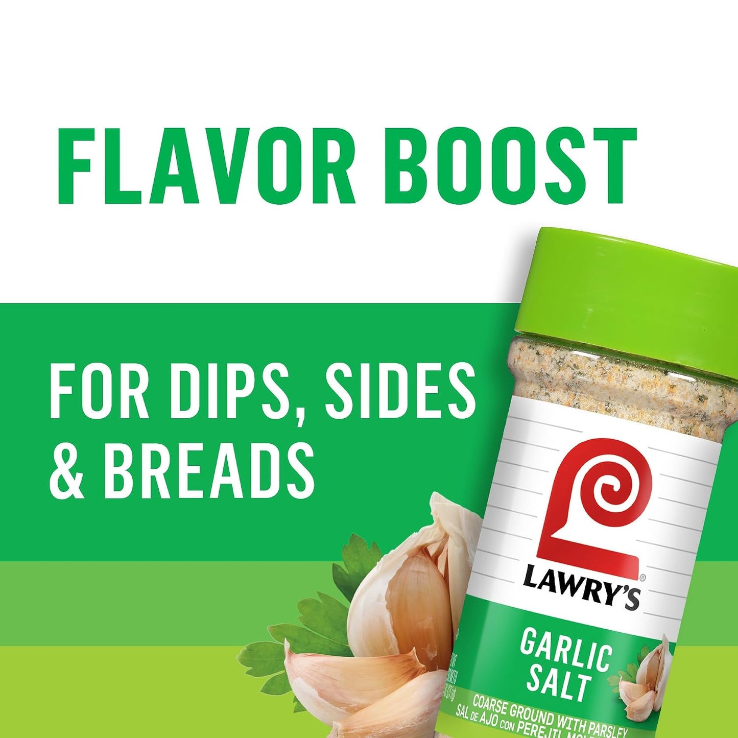 Lawry's Coarse Ground Garlic Salt with Parsley, No MSG, Kosher Certified, 11 oz