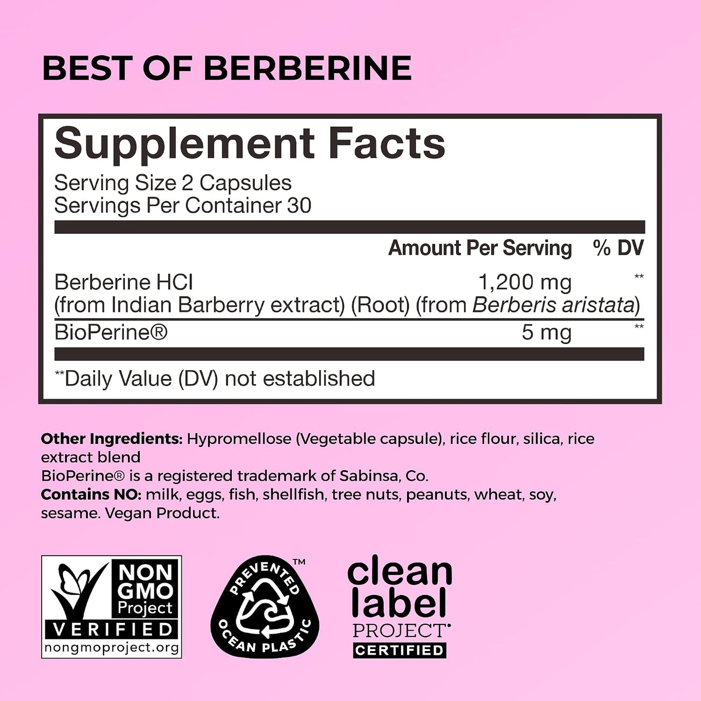 HUM Berberine Supplement 1200mg for Metabolic Wellness and Gut Health