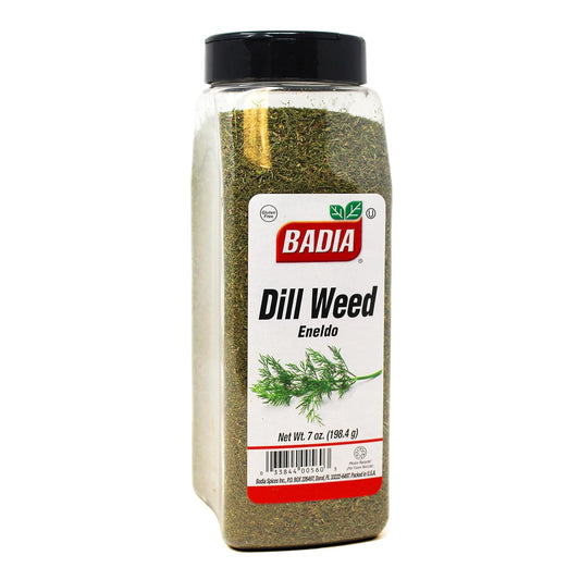 Badia Dill Weed 7 oz - Fresh Dried Herb Seasoning for Fish, Pickles, Dressings, Sauces & Salads, Gluten-Free, Kosher