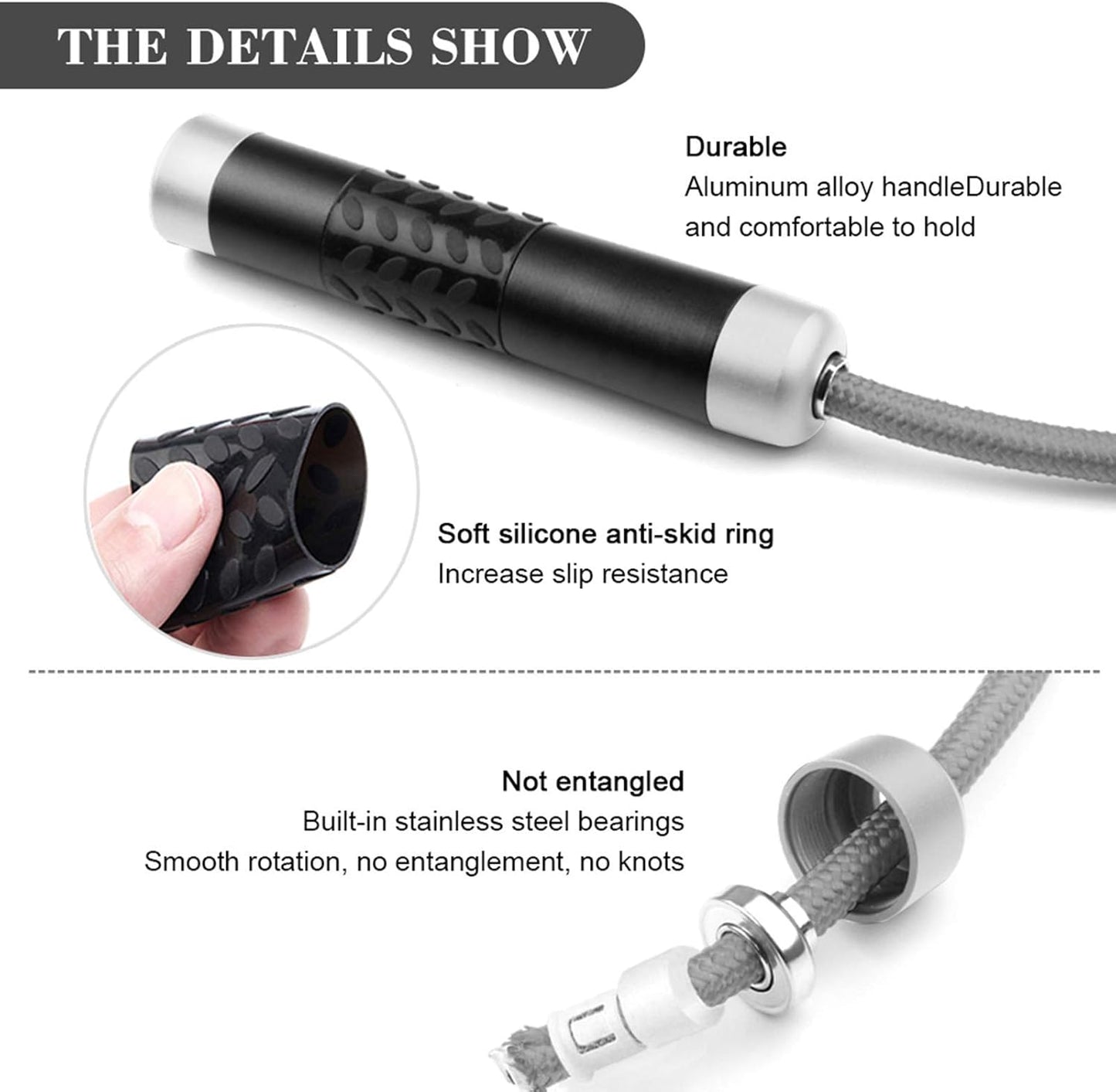 Redify Weighted Jump Rope for Workout Fitness (1LB), Tangle-Free Ball Bearing Rope