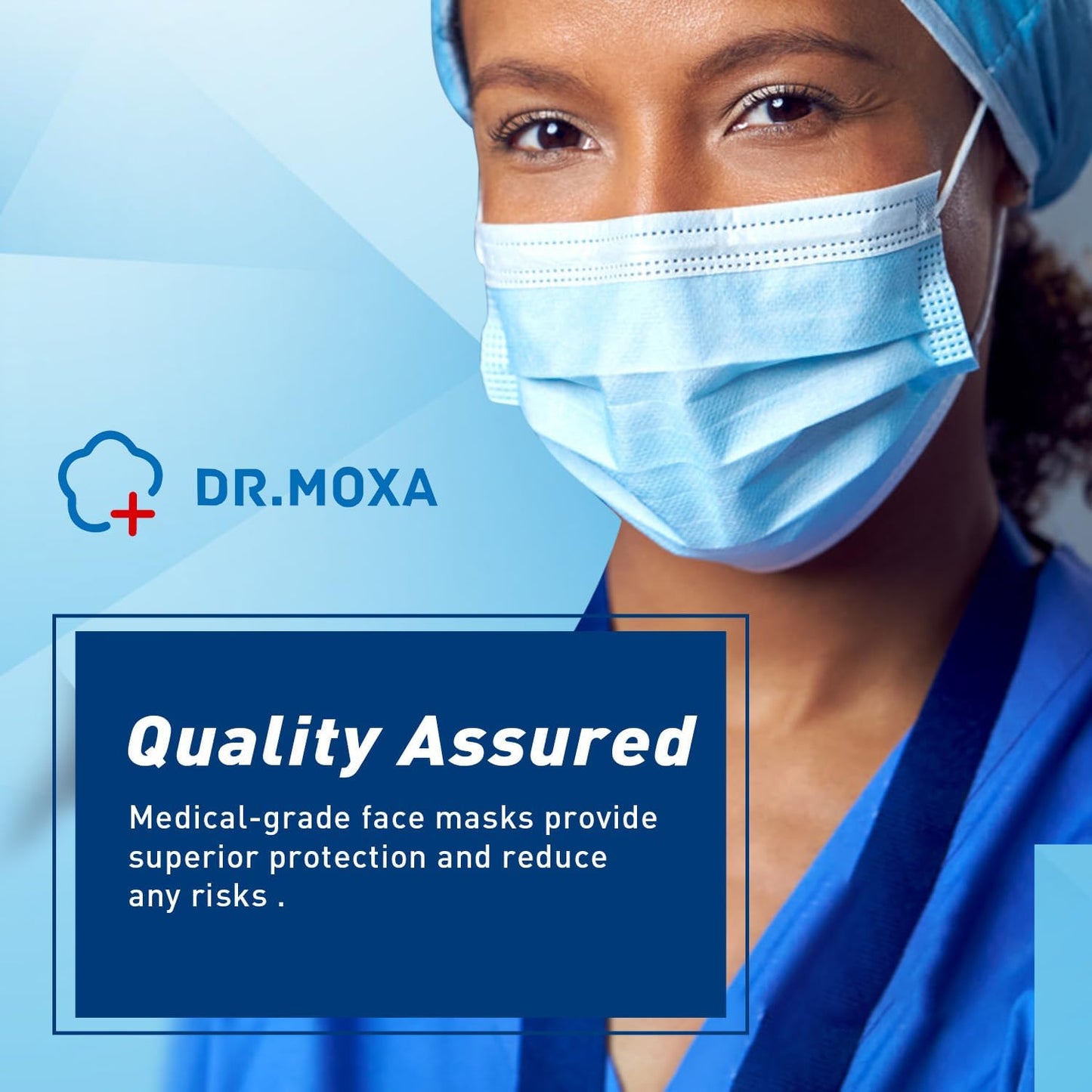 100 Pack Disposable Face Masks ASTM Level 2 Medical Grade 3 Ply Protection