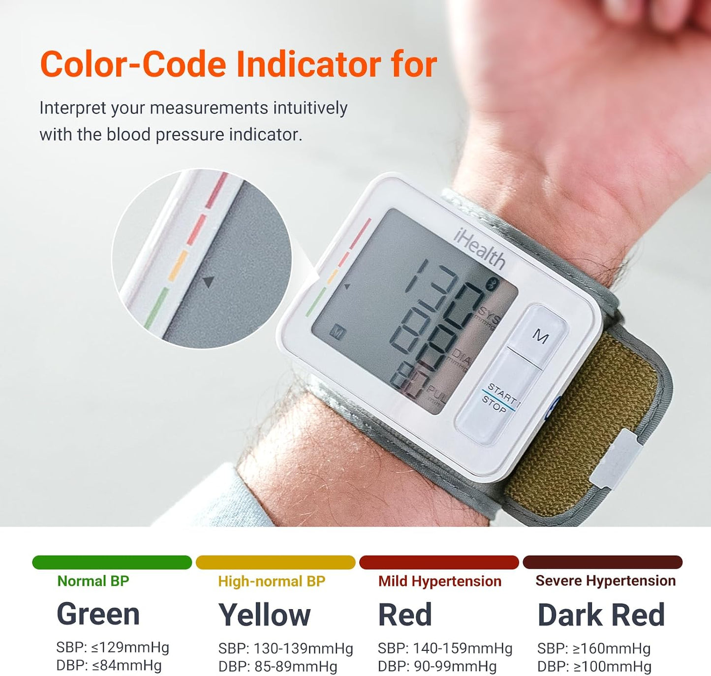 iHealth Push Wrist Blood Pressure Monitor Bluetooth Smart BP Machine