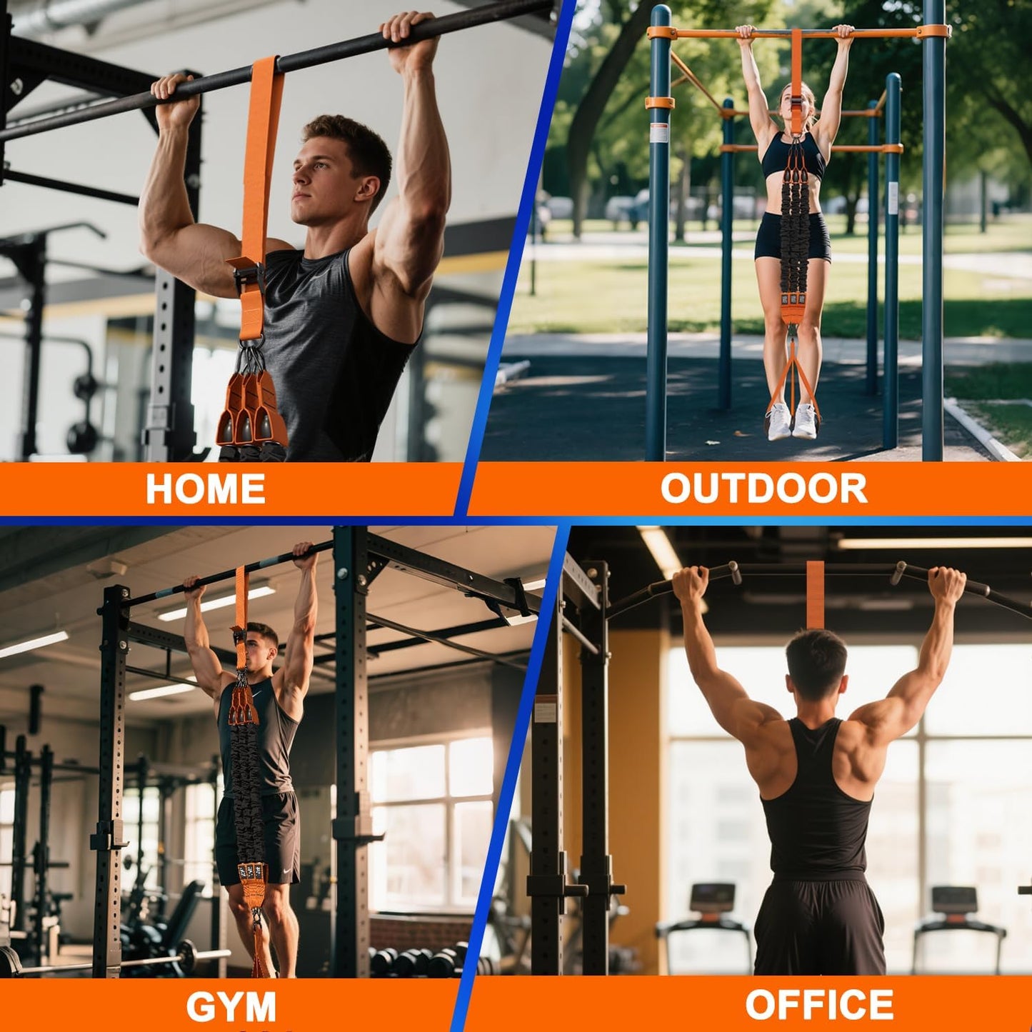 WHATAFIT Resistance Loop Bands, Latex Workout Bands for Home Fitness, Strength Training